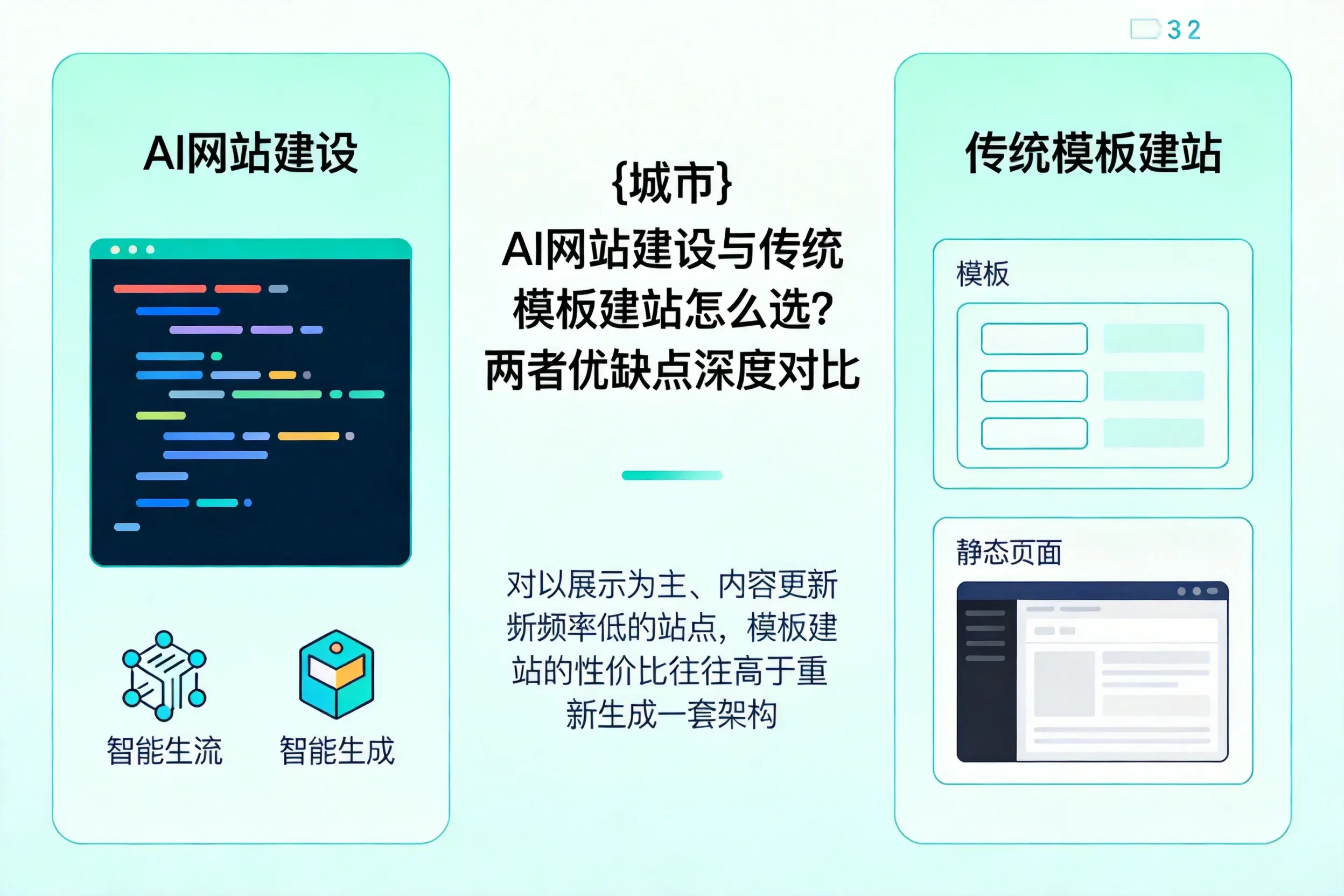 锡林郭勒AI网站建设与传统模板建站怎么选?两者优缺点深度对比