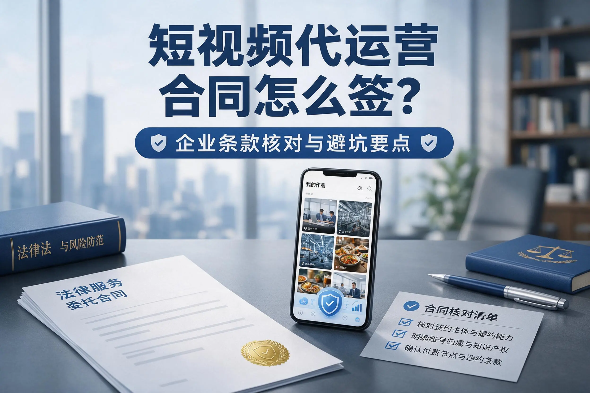 短视频代运营合同怎么签?锡林郭勒企业条款核对与避坑要点
