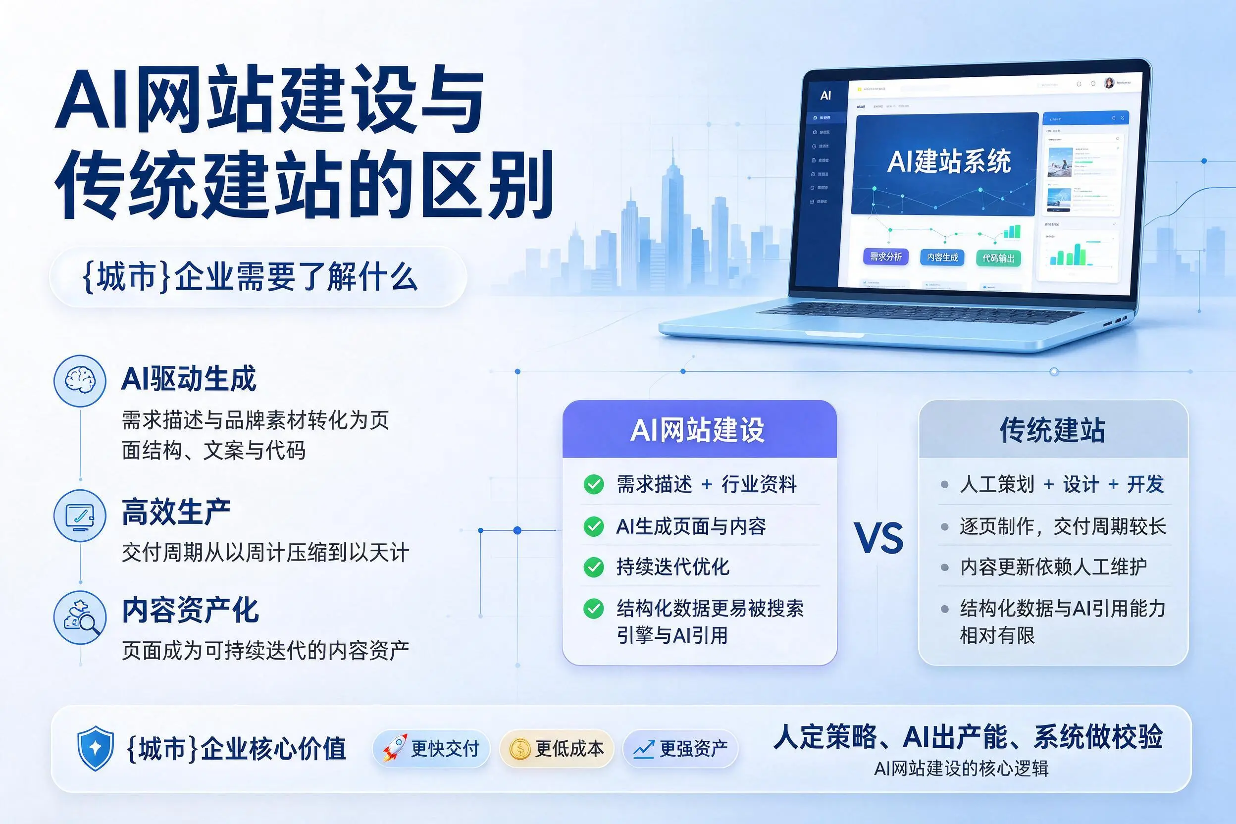 AI网站建设与传统建站的区别，锡林郭勒企业需要了解什么