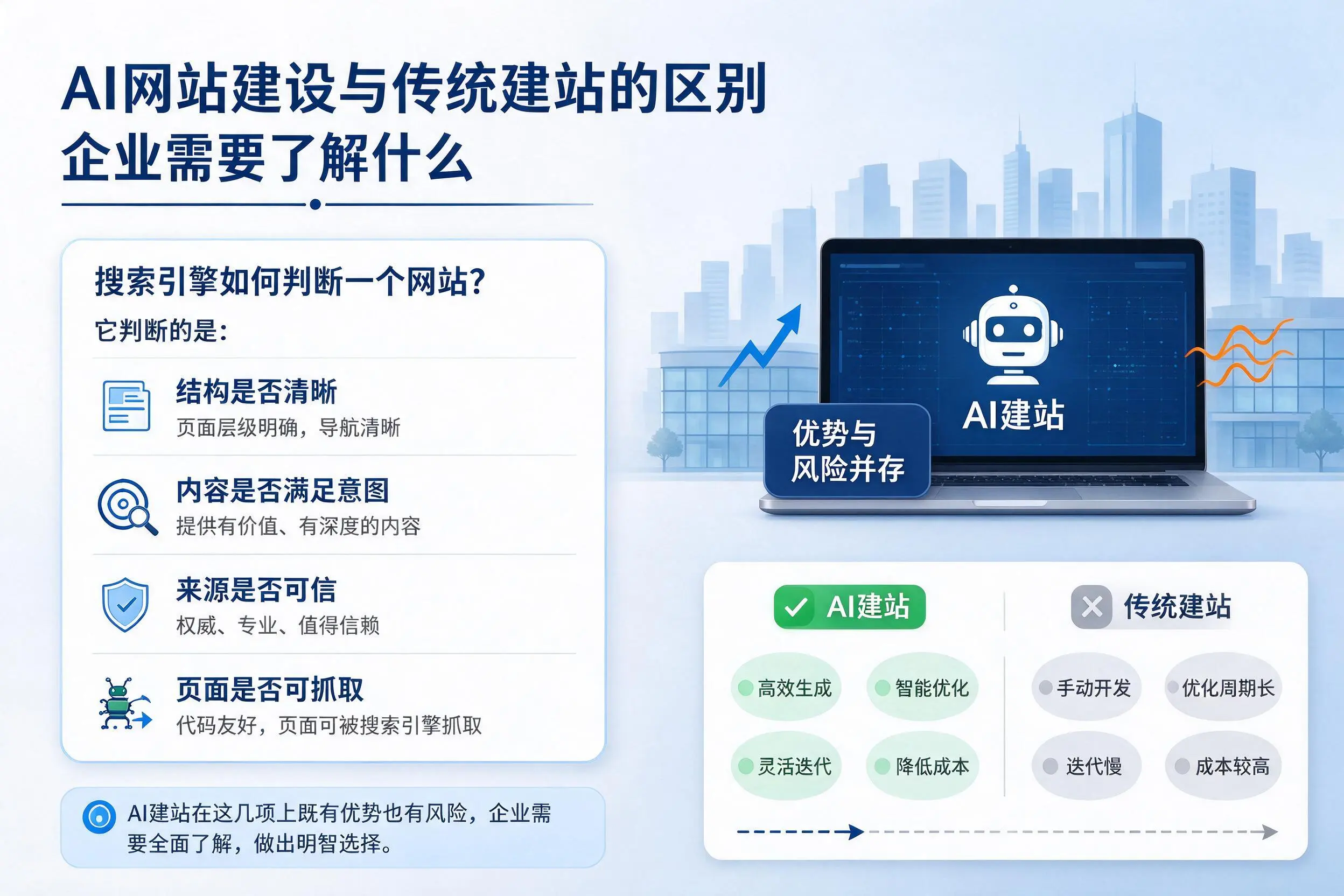 AI网站建设与传统建站的区别，锡林郭勒企业需要了解什么