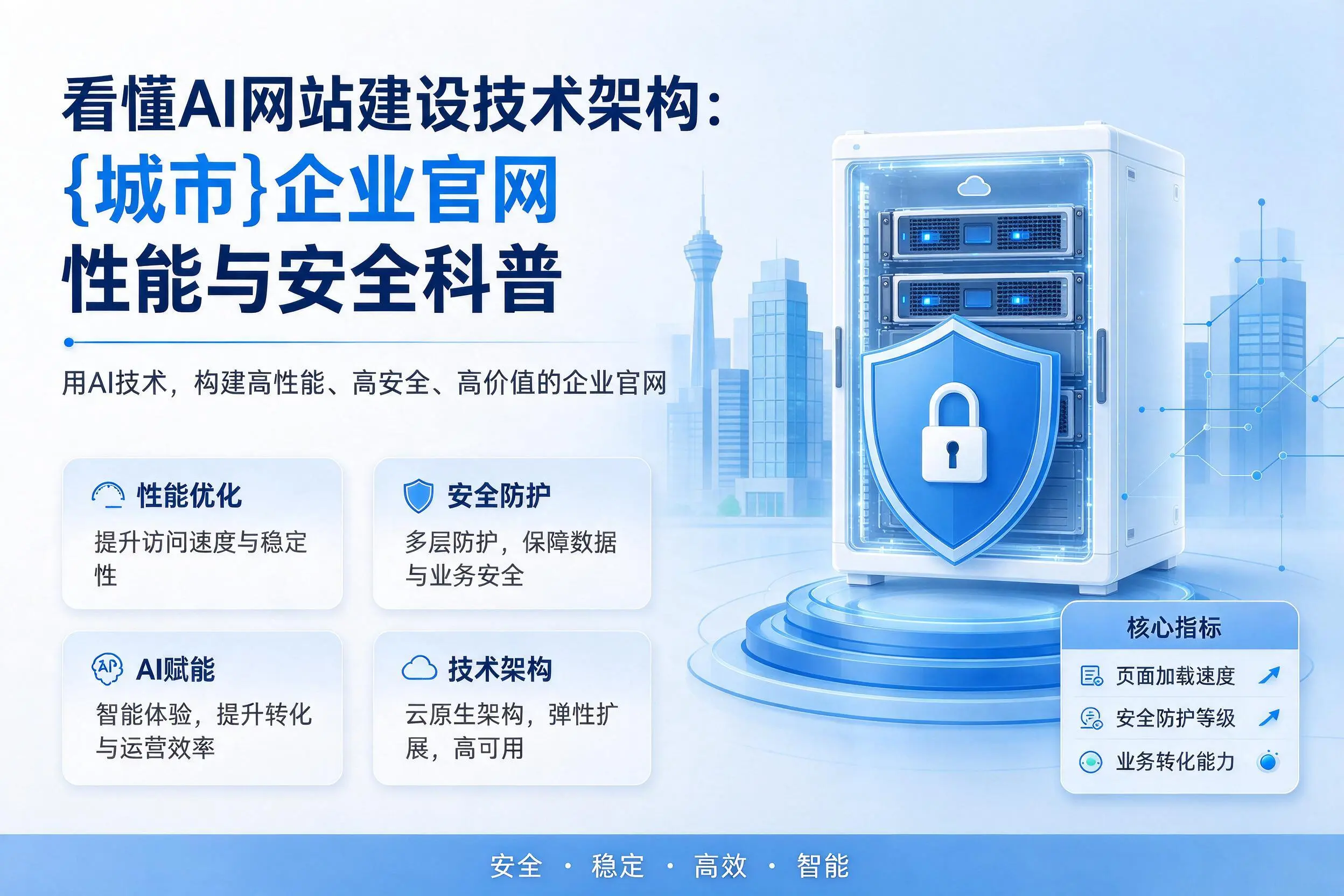 看懂AI网站建设技术架构:锡林郭勒企业官网性能与安全科普