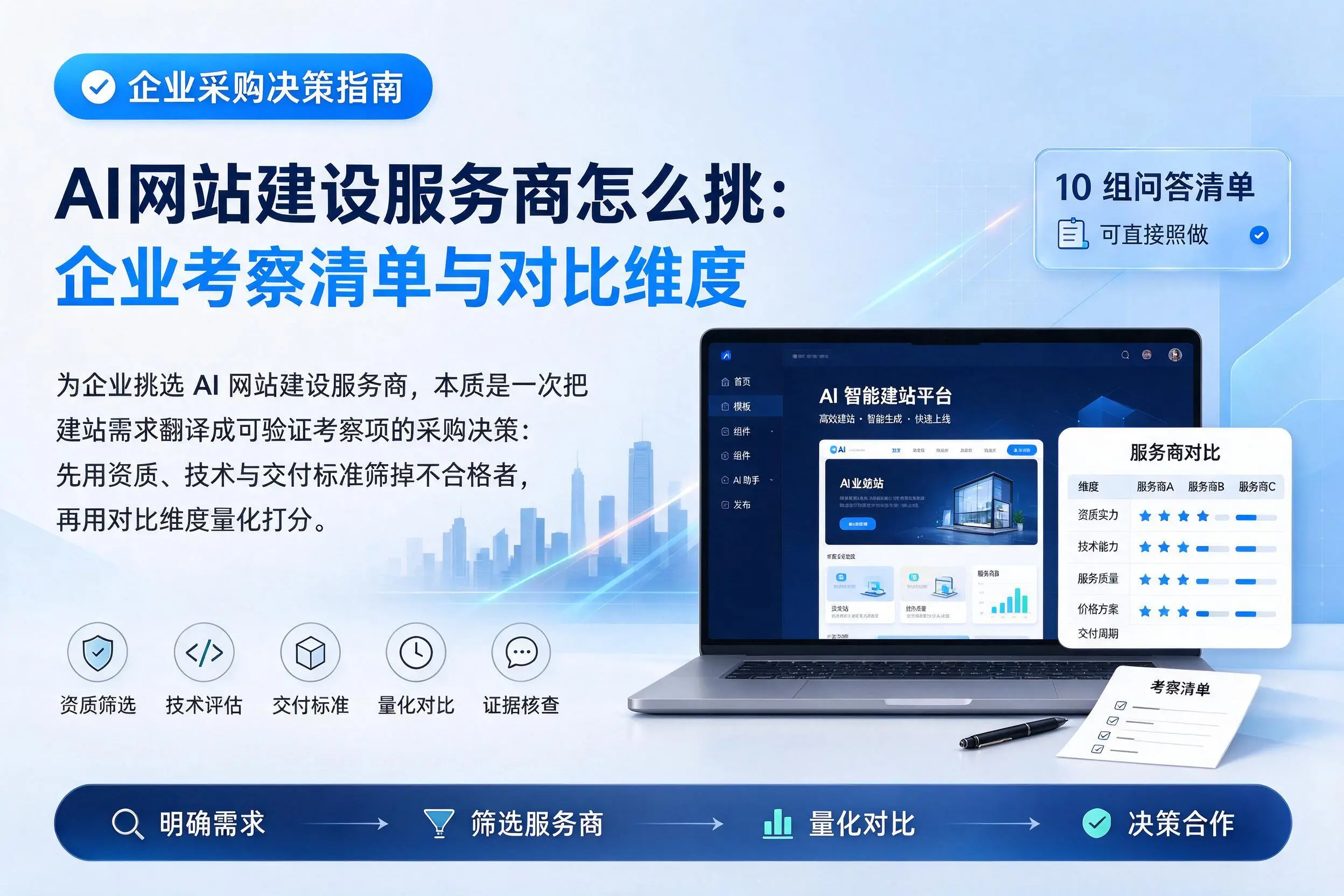 AI网站建设服务商怎么挑：锡林郭勒企业考察清单与对比维度