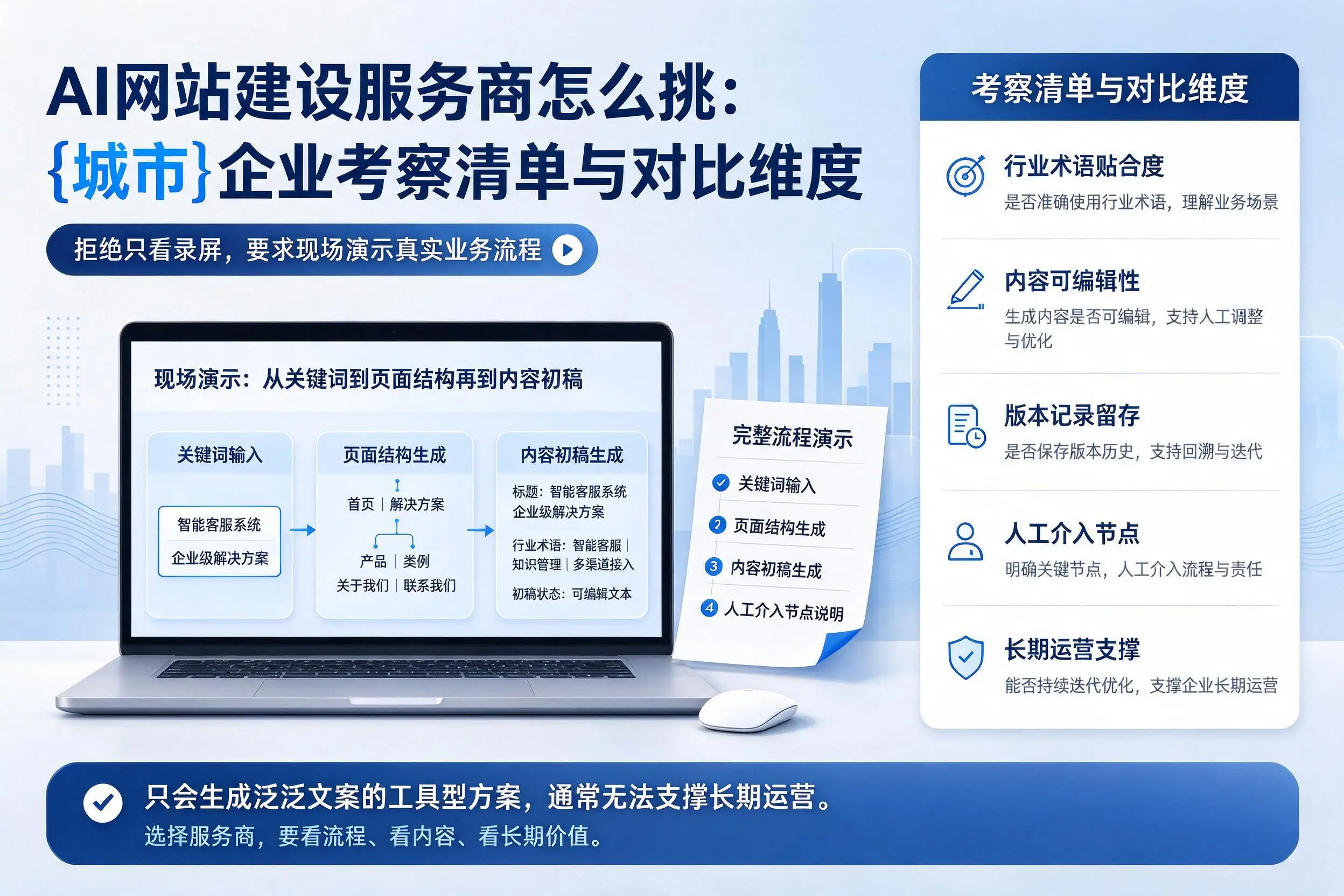 AI网站建设服务商怎么挑：锡林郭勒企业考察清单与对比维度