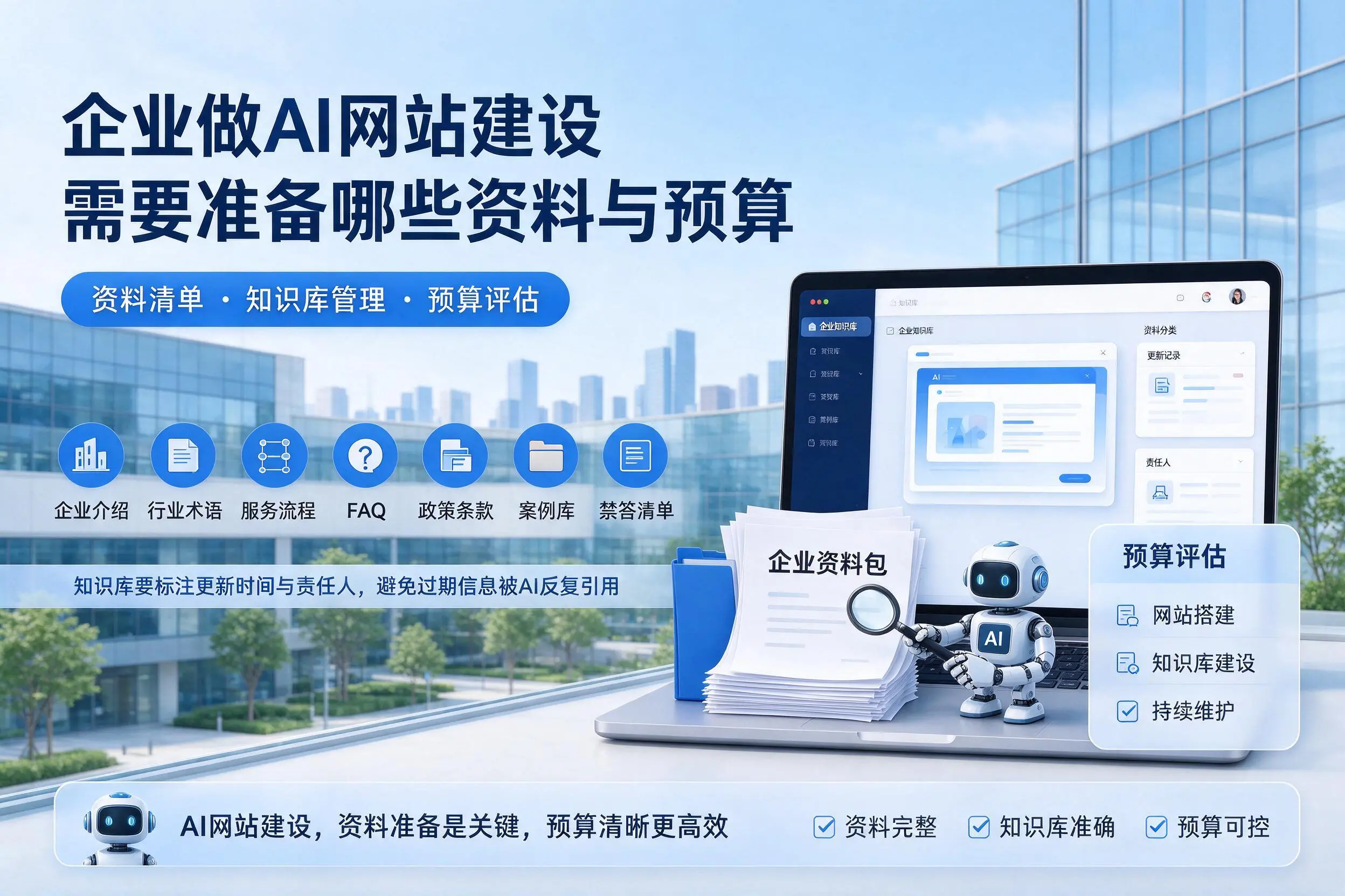 锡林郭勒企业做AI网站建设需要准备哪些资料与预算