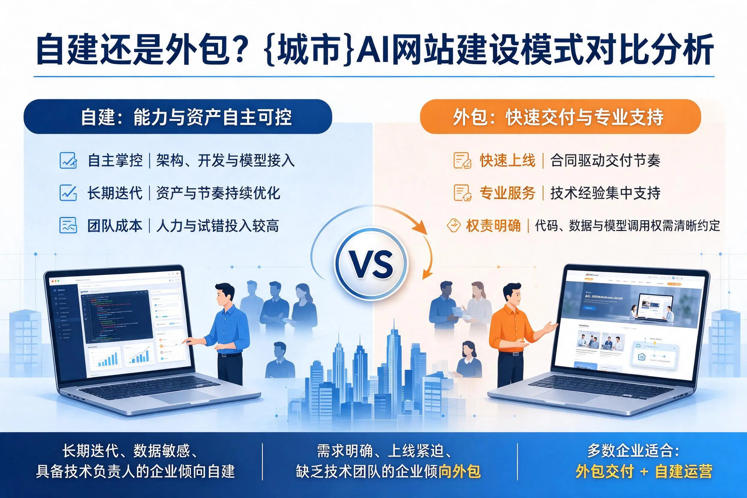 自建还是外包?锡林郭勒AI网站建设模式对比分析