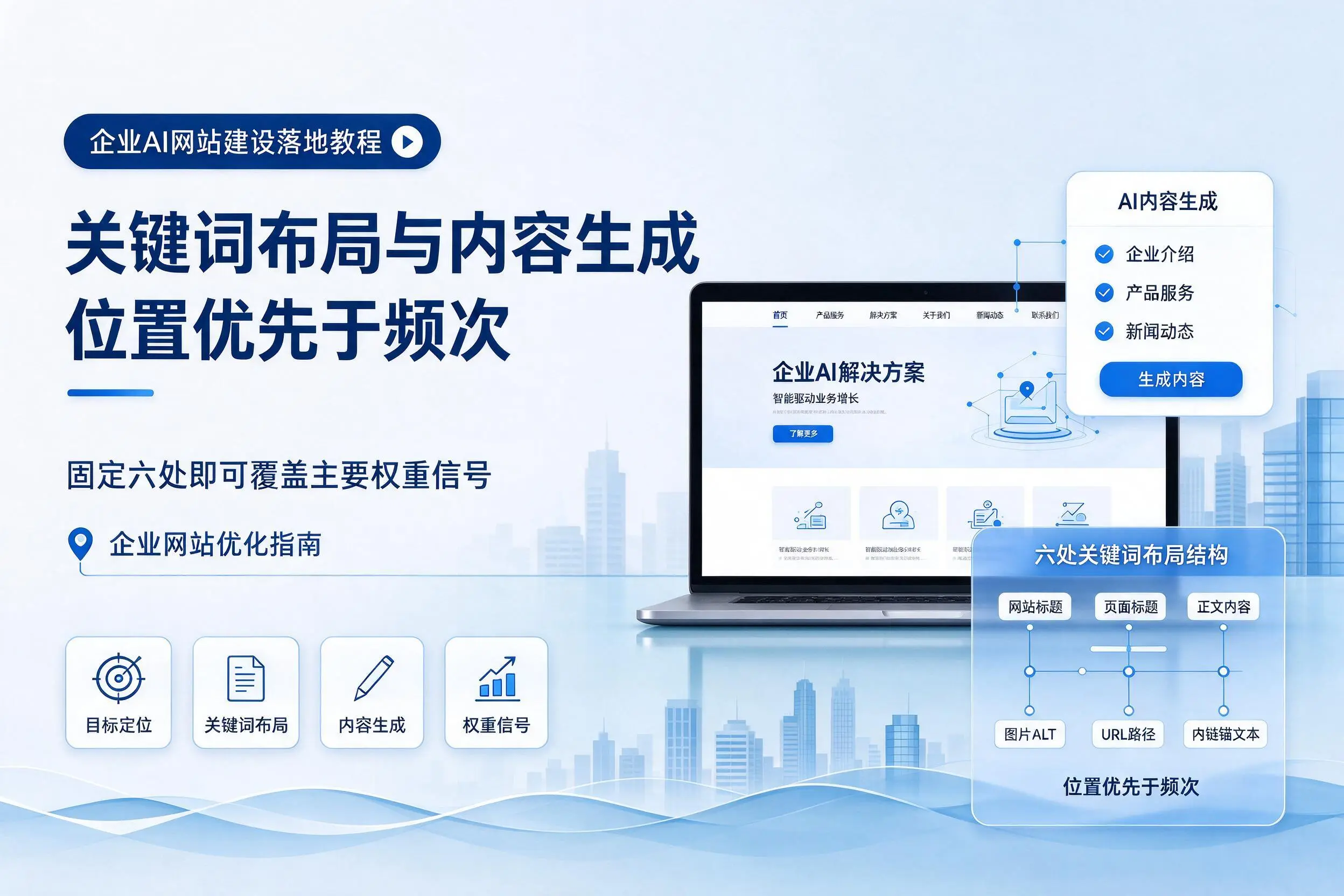 锡林郭勒企业AI网站建设落地教程:关键词布局与内容生成
